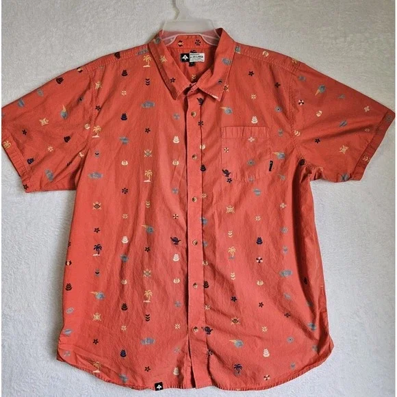 Lrg Short Sleeve Button Up Shirt LRG Slurricane Short Sleeve Shirt